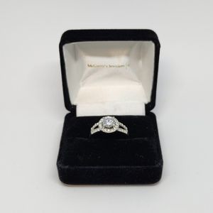 New stylish womens steel ring lab diamonds